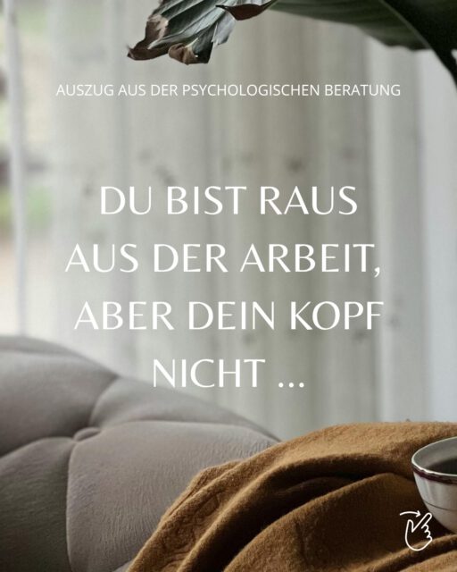 Du bist raus aus der Arbeit, aber dein Kopf nicht … 😵‍💫 | TEIL 1 

I feel you! Dieses Thema hat mich selbst länger begleitet und deshalb möchte ich mich euch genauer hinschauen. Was Feierabend nämlich noch bedeuten kann und wie er eingeleitet werden kann. 

#feierabend #afterwork #thoughts #mentalhealth #selfcare