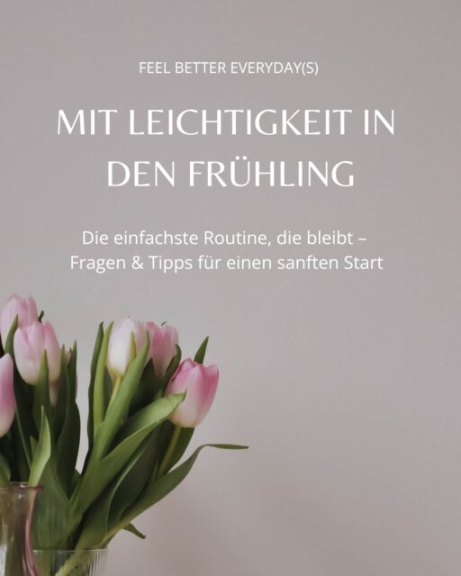 WERBUNG | MIT LEICHTIGKEIT IN DEN FRÜHLING 🌿
 
Die Tage werden heller, die Natur erwacht – und doch fühlt es sich innerlich oft nicht direkt leichter an. Das nehme ich auch immer wieder in der Praxis wahr:
 
 
Viele erleben eher Unruhe, Müdigkeit oder das Gefühl, nicht ganz mitzuhalten. Oft ein Ausdruck davon, dass das Nervensystem noch in Anpassung ist.

 
Kleine Routinen und Impulse können dabei helfen, genau diesen Anker im Alltag zu schaffen.
 
 
Und auch die Versorgung spielt eine Rolle:
 
Gerade in Umstellungsphasen braucht dein Körper Stabilität. Proteine unterstützen Energie, Fokus und dein Nervensystem.
 
Genau hier setzen smap von @everydays_besserleben an: smarte Proteinbausteine – freie kristalline Aminosäuren fürs System. 
 
🌸 Im Spring Sale (bis 06.04.26) kannst du dich selbst überzeugen oder deine Favoriten sichern.
 
🌸 Mit meinem Code nicole_20 sparst du 20% – im Bundler Builder sogar bis zu 40% (gilt aus das gesamte Sortiment).

Es gilt auch die 90 Tage Geld-zurück-Garantie. 
 
#feelbetterverydays #smapit #routinen #proteine