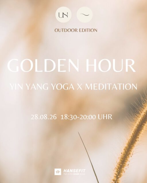 GOLDEN HOUR 🌞🌿 YOGA x MEDITATION | 28.08.26 

Dein sanfter Sommerausklang Ende August mit Yoga & Meditation – erdend, fließend und umgeben von der Natur. 

Dich erwartet eine Yin Yang Yoga Praxis mit @theunfold.studio, eine geführte Meditation @nicole_hurr & Impulse to go. 🧘🏼‍♀️ Begleitet von sanften Beats, leckeren Snacks & einem Erfrischungsgetränk. 

Spüre nach was dich im Sommer begleitet hat, genieße die letzten Züge und verbinde dich (wieder) mit dir selbst. 

🗓️ 28.08.26 
🕢 Start: 18:30 bis 20:00 Uhr 
📍 In Offenburg in der Natur - weitere Infos ins der Bestätigungsmail 
🎫 Pro Person: 25€ | Bring a Friend Special: Kommt zusammen und bezahlt gemeinsam nur 46€ 
-> Auch mit Hansefit buchbar 

Melde dich gerne bei aufkommenden Fragen. 

Wir freuen uns auf dich und die gemeinsame Zeit. 💛

#yoga #yinyoga #meditation #outdoor #offenburg